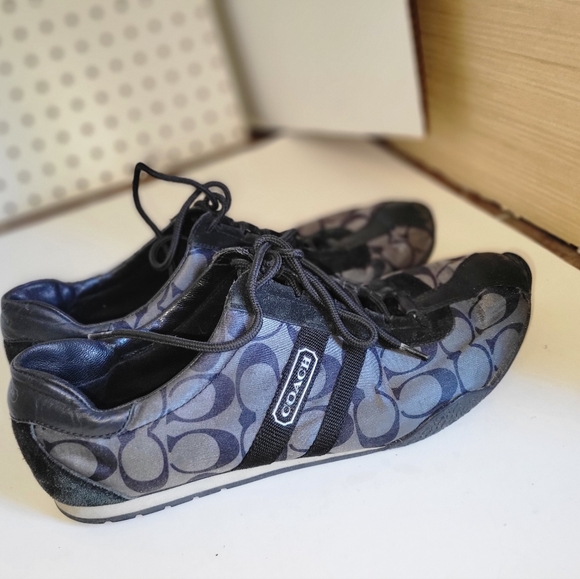 Coach Kate sneaker black suede size 10m - Picture 2 of 10